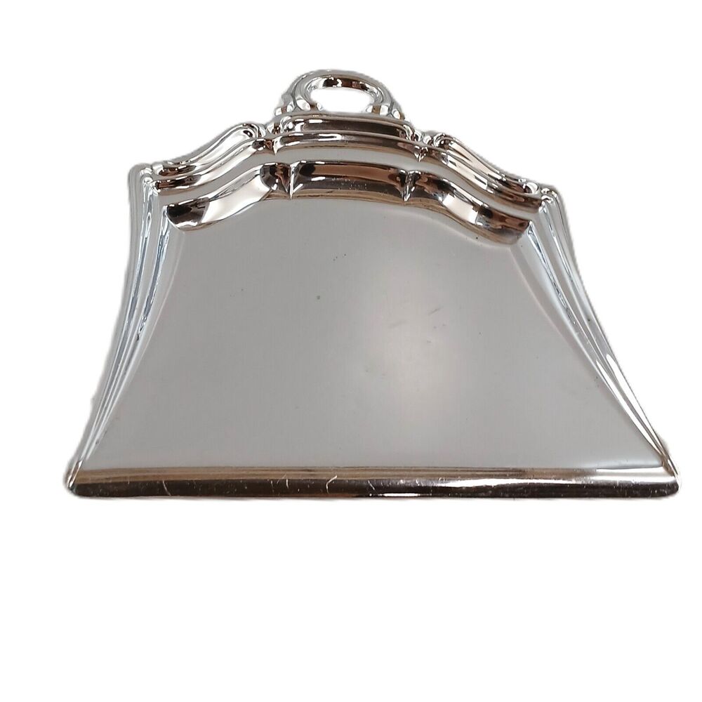 Vintage Silver Plate Table Crumb Catcher Tray Dust Plate Silent Butler Dustpan